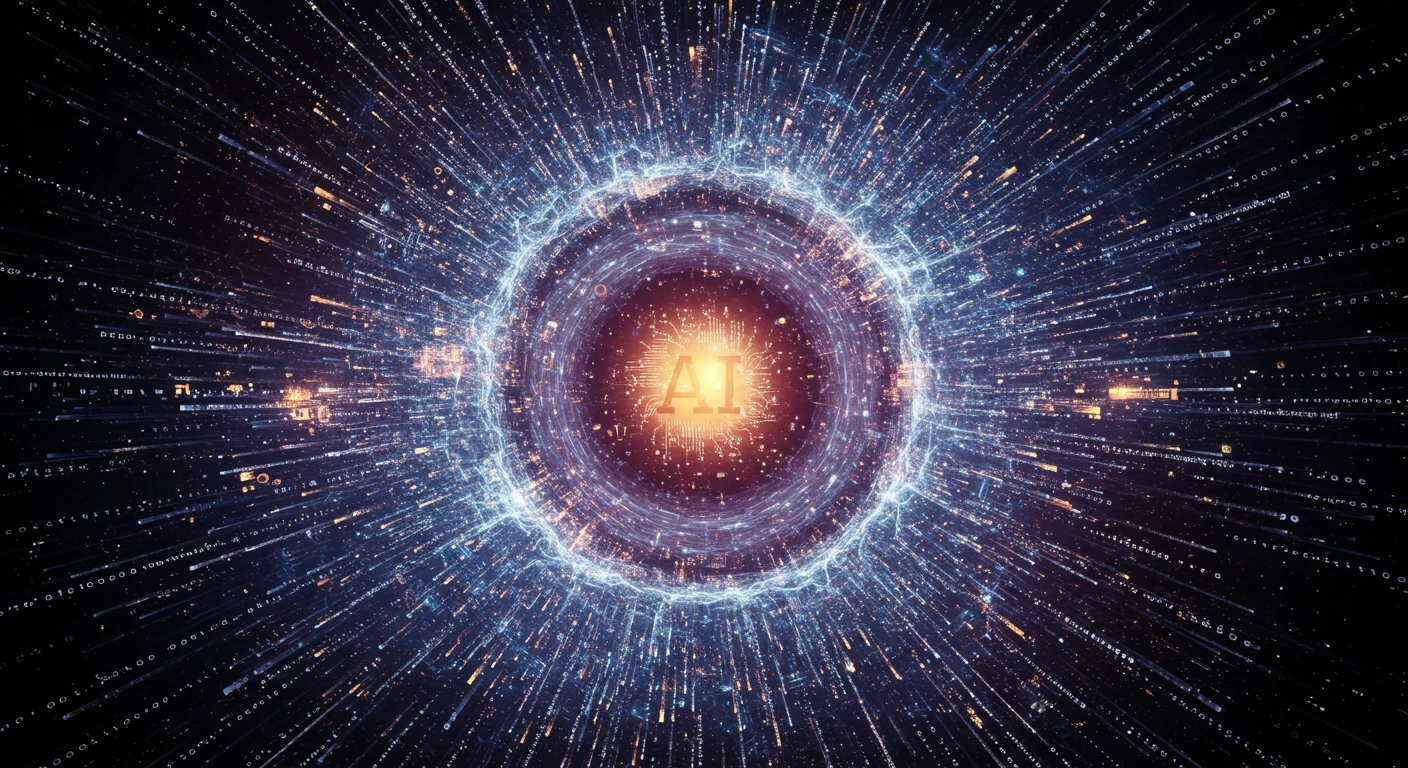 Quantum processor hardware representing AI and advanced computing systems